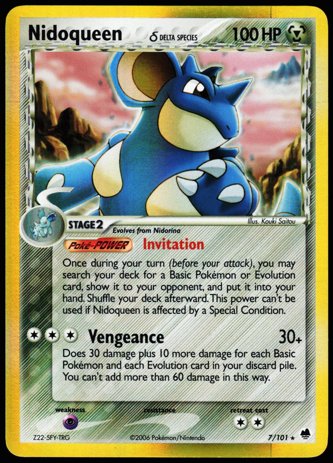 Nidoqueen 7/101 Holo Rare Dragon Frontiers Pokemon Holo Near Mint